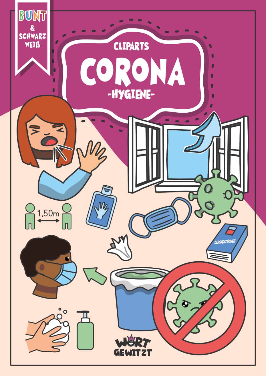 Cliparts zu Corona (Covid 19) Hygienemaßnahmen