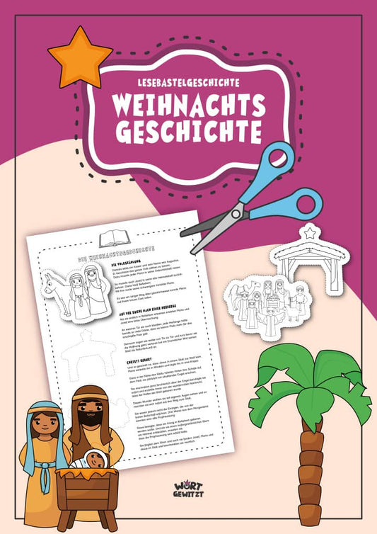 Lesebastelgeschichte zur Weihnachtsgeschichte