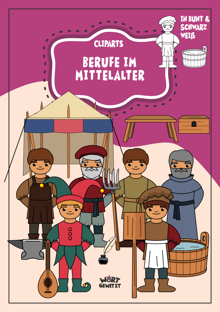 Cliparts Berufe im Mittelalter