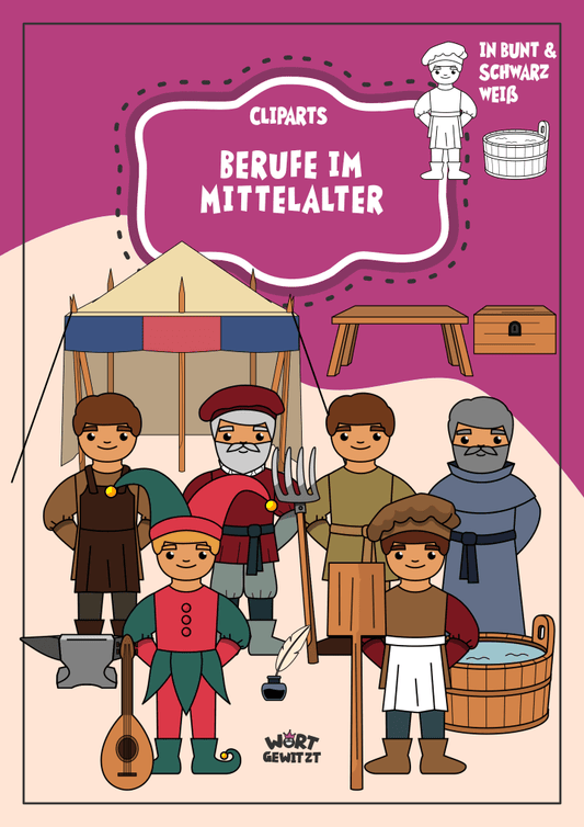 Cliparts Berufe im Mittelalter