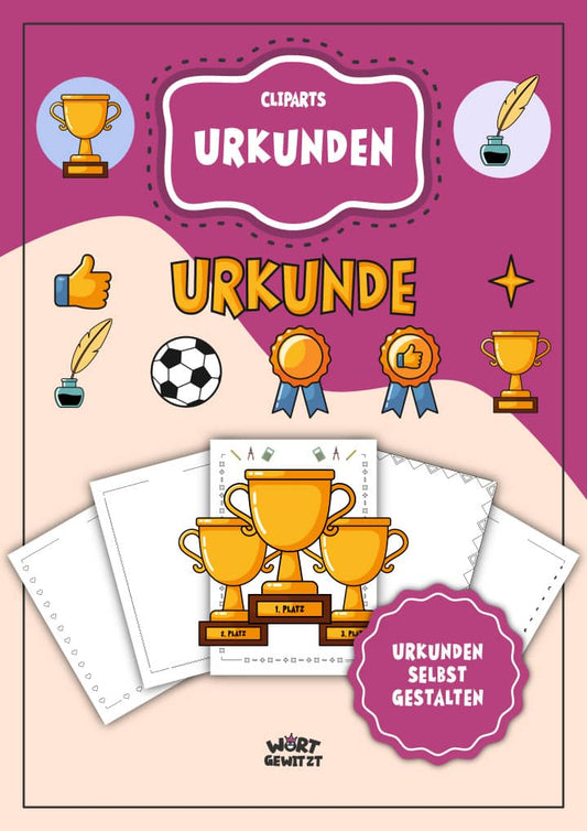 Cliparts Urkunden selber gestalten